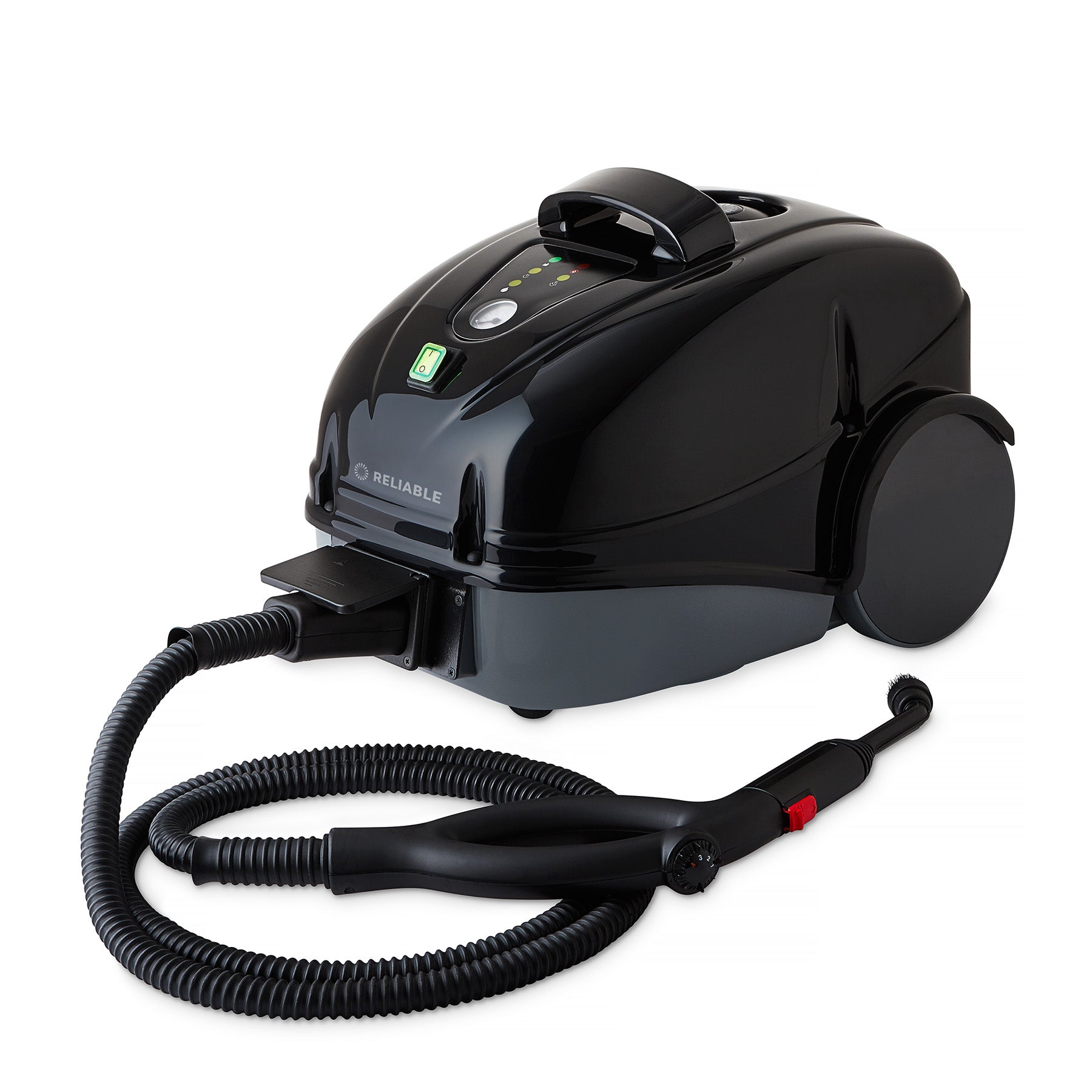Reliable Brio Pro 1000CC canister steam cleaner and attached steam hose