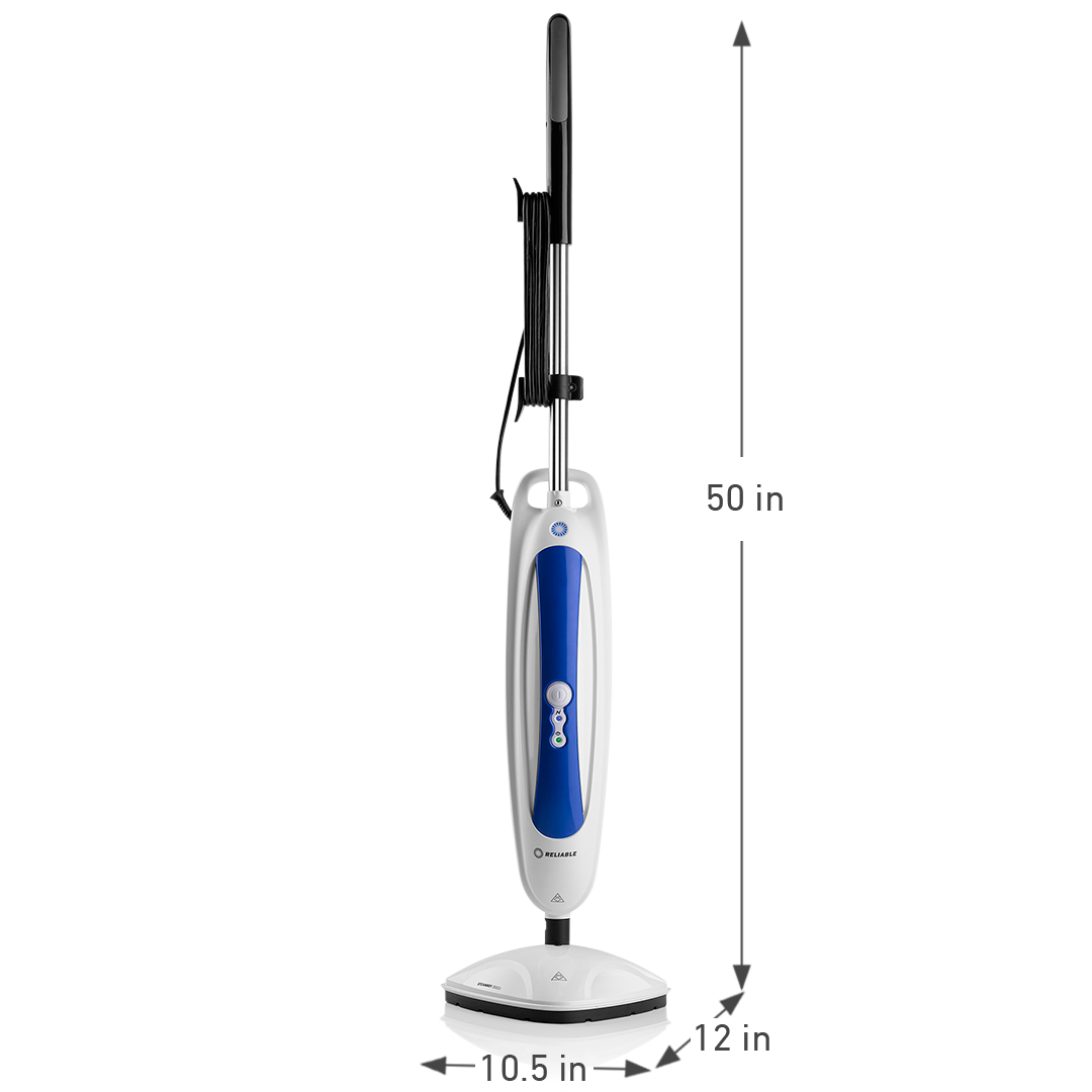 Reliable Steamboy 200CU upright steam mop with triangular swiveling floor head and cord wrap